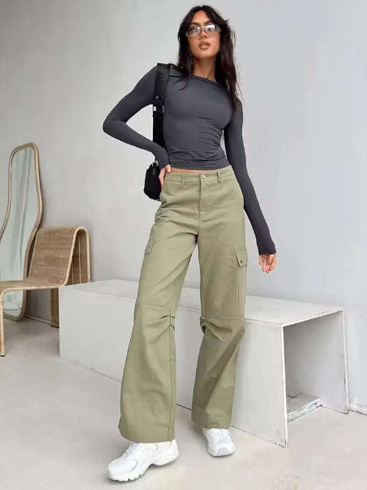 Women Casual Slim Fit Long Sleeve T-Shirts for Spring and Autumn Stylish Streetwear Tops