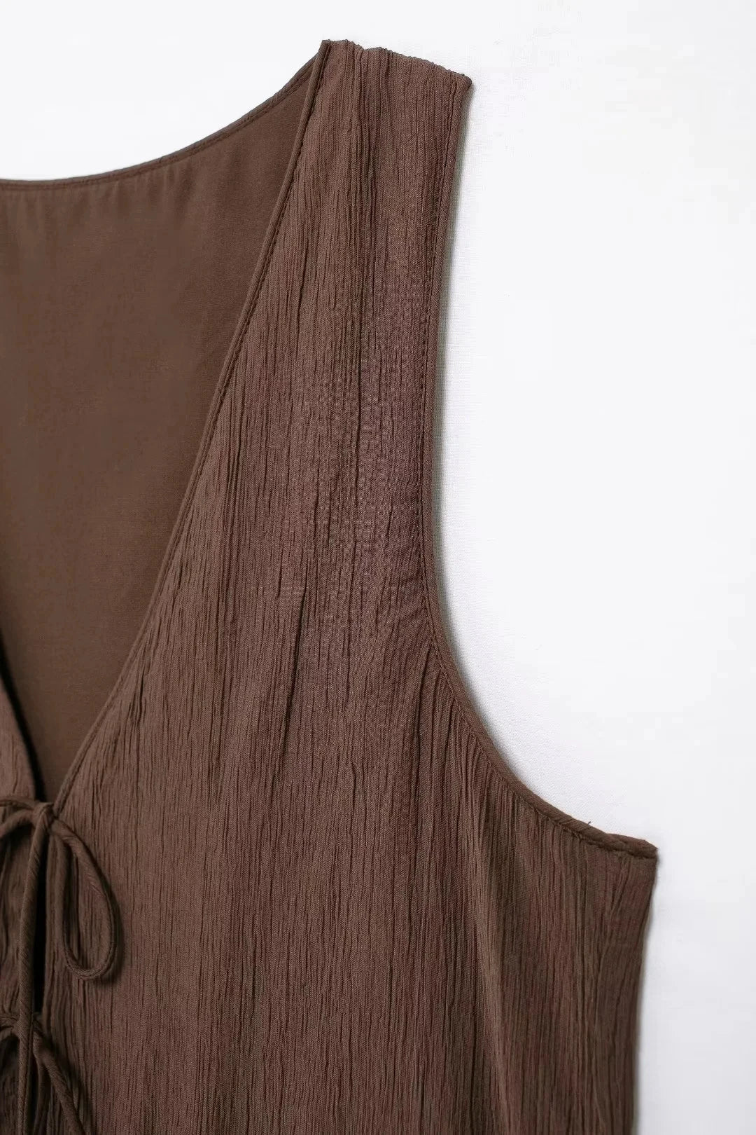 Tied Sleeveless Vest Top and High Waist Midi Skirt Two Piece Set Women's Summer Waistcoat Long Skirt Outfit