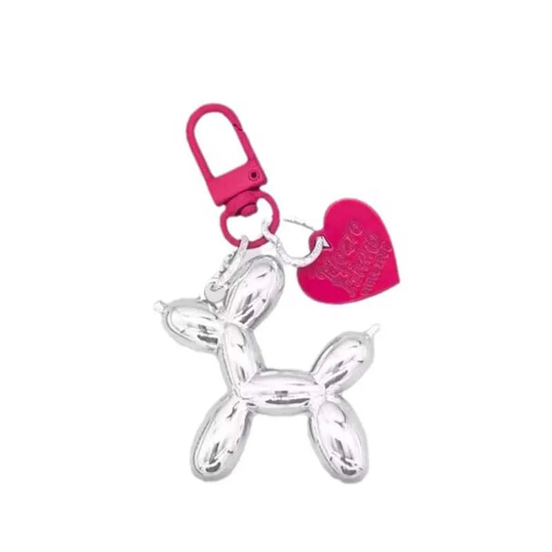 Punk Y2K Balloon Dog Keychain for Women Stylish Bag Pendant Jewelry Accessory