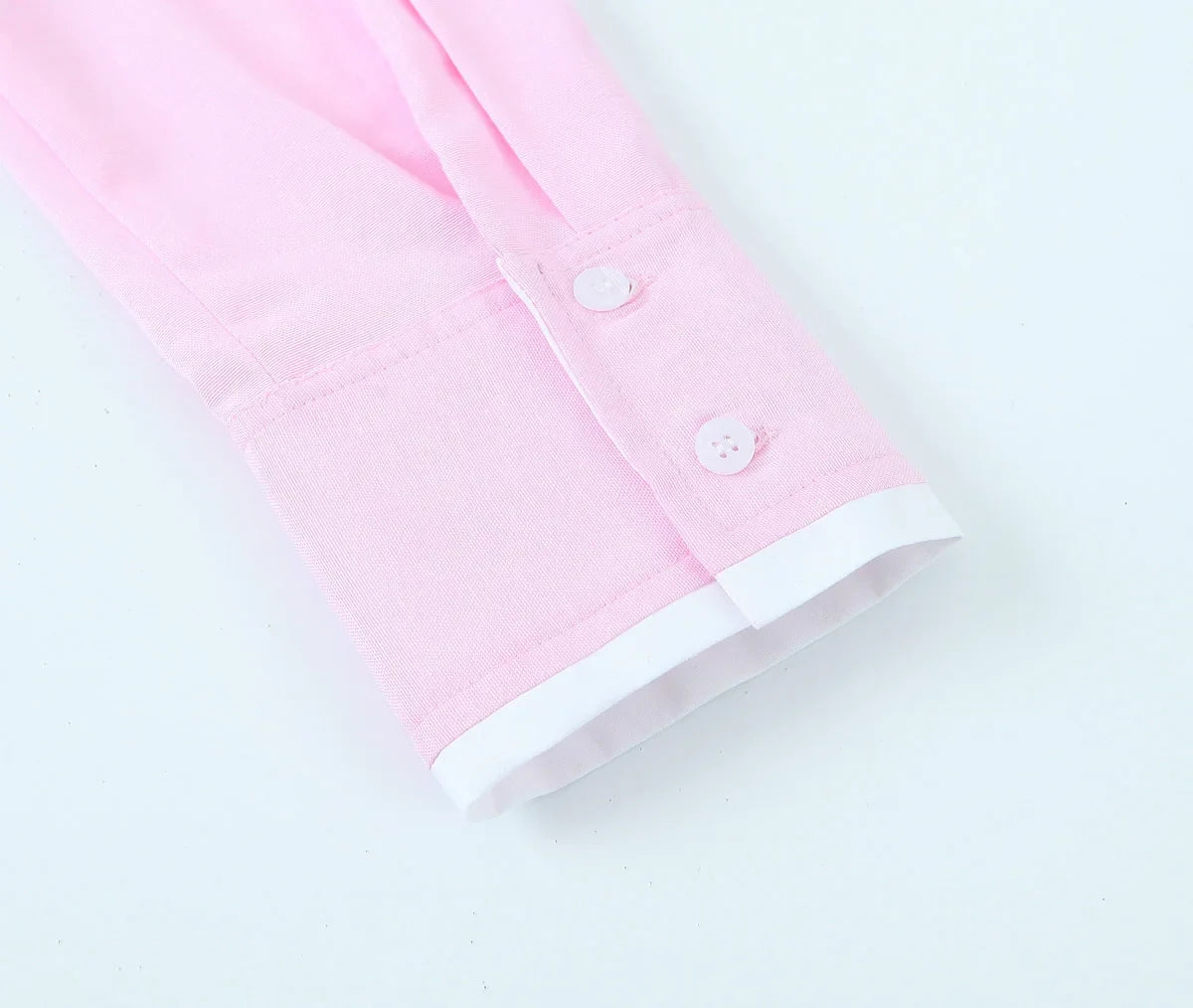 Women's Pink Patchwork Cropped Shirt Long Sleeve Button-Up Blouse Trendy Streetwear Top for Ladies