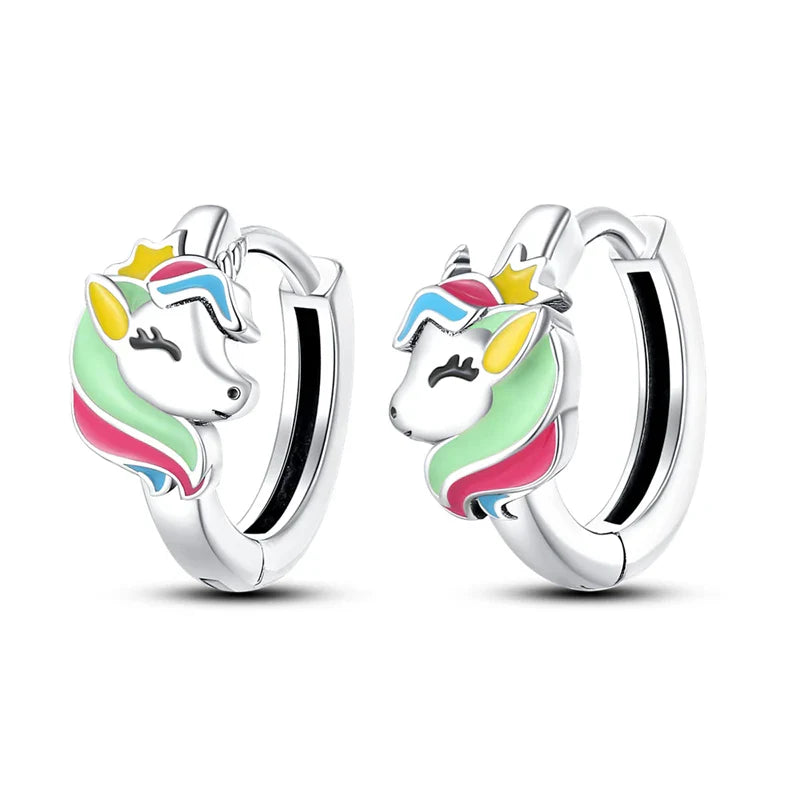 Colorful Butterfly Bee Ladybug Rainbow Flower Earrings in 925 Sterling Silver for Women Fashion Jewelry Gifts