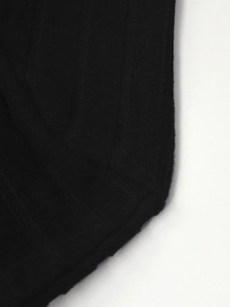 Black Turtleneck Bodycon Mini Dress With Long Sleeves