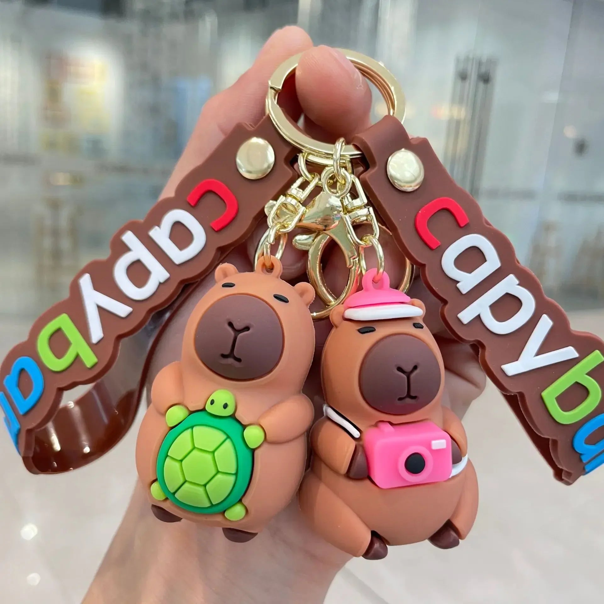 Capybara Keychain Soft PVC Cute Key Accessories for Boys and Girls Ideal Party Gifts