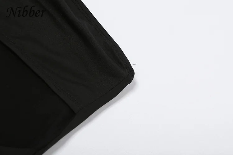 Mesh Patchwork Mini Dress Bandage Style Wrapped Chest