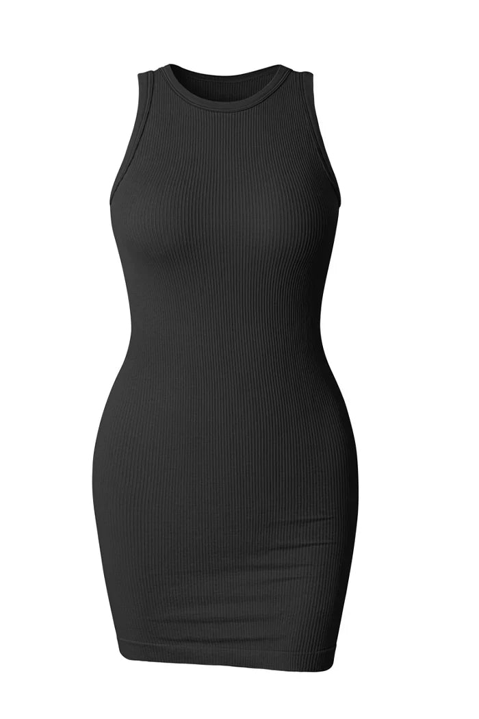 Sexy Sleeveless Bodycon Dress For Women Mini Wrap Hip