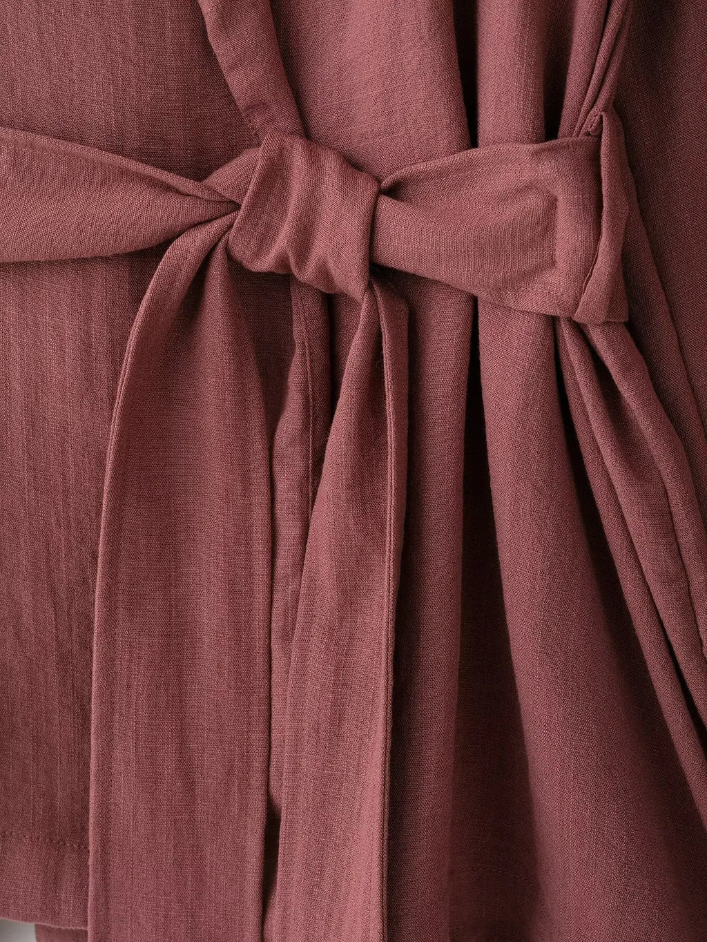 Women's V-Neck Long-Sleeve Side Tie Kimono Top and Elastic Waist Trousers Casual Chic Suit