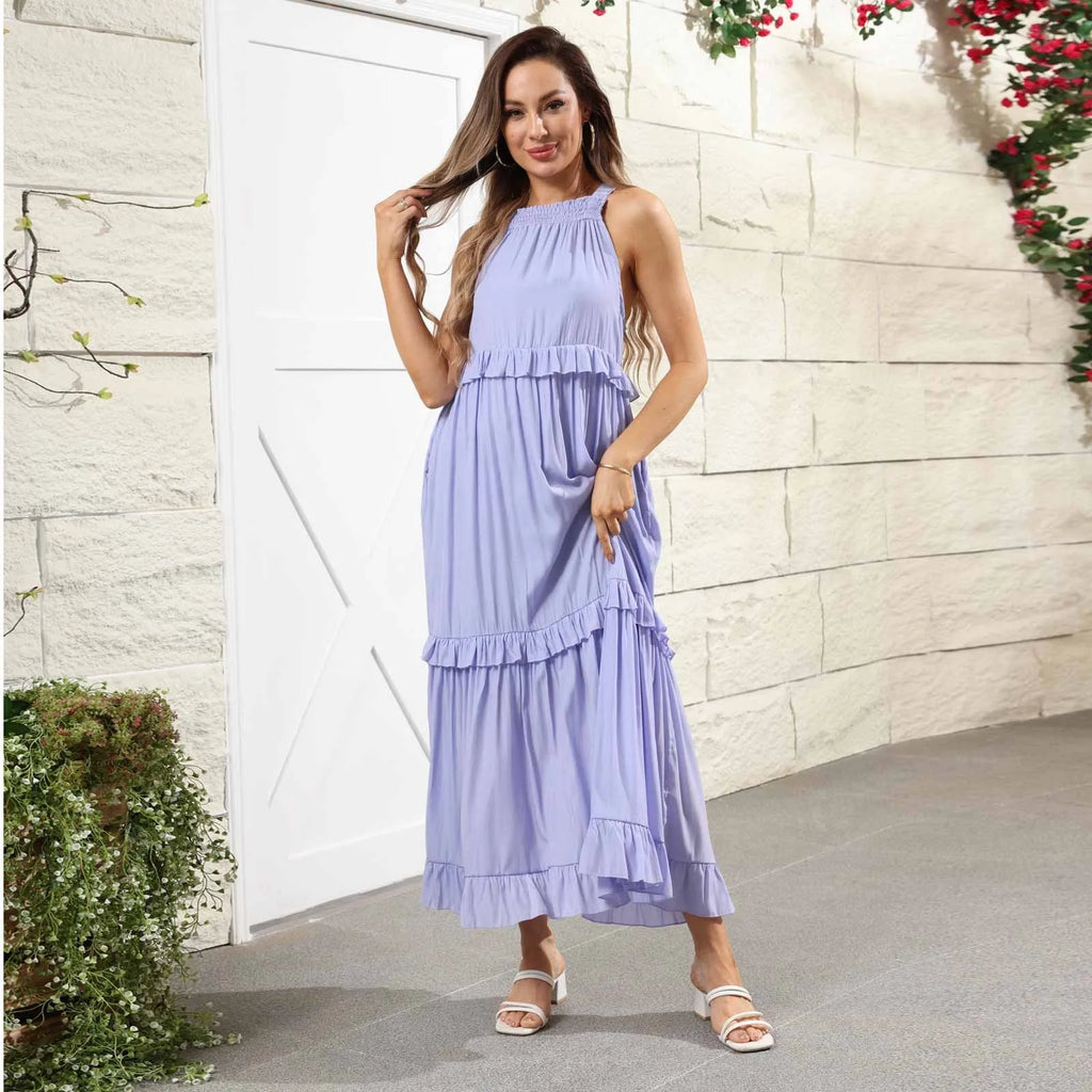 Women Summer Maxi Dress Lightweight Beach Swing Dress