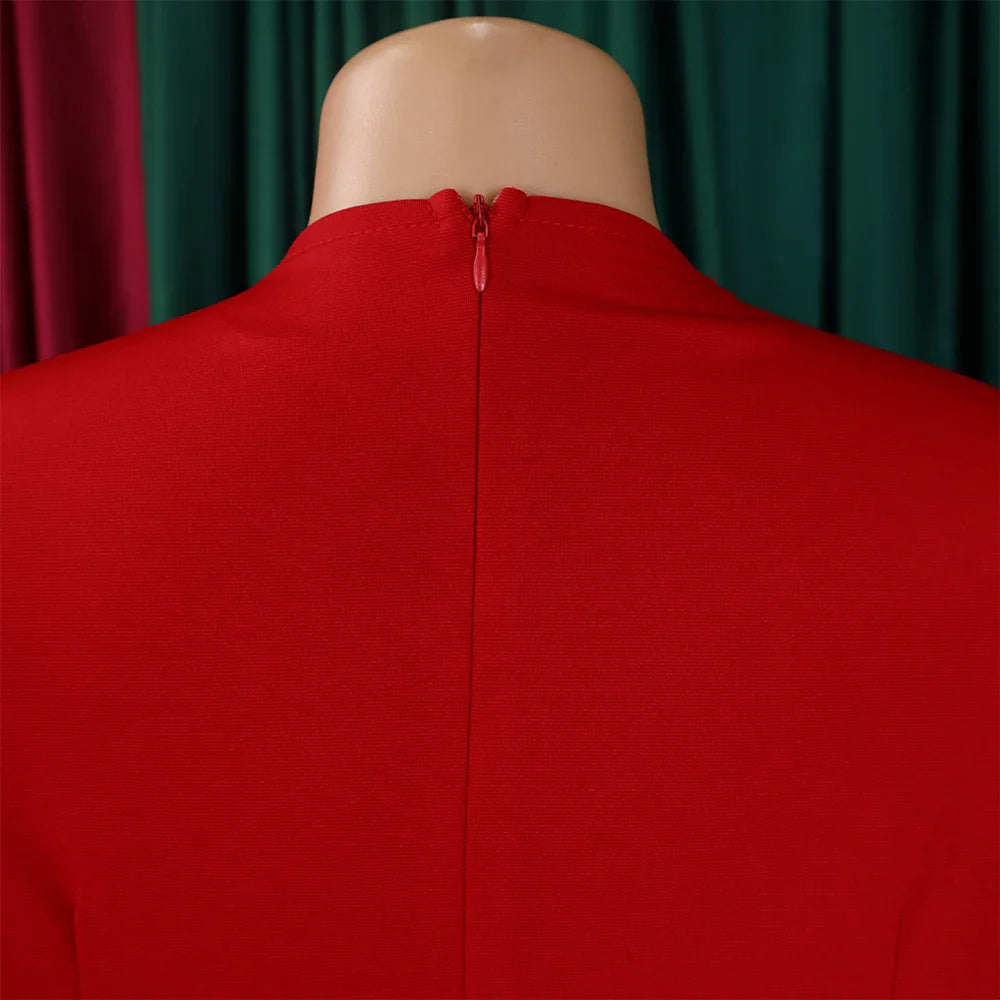 Office Dress For Women Professional O Neck Striped Sheath