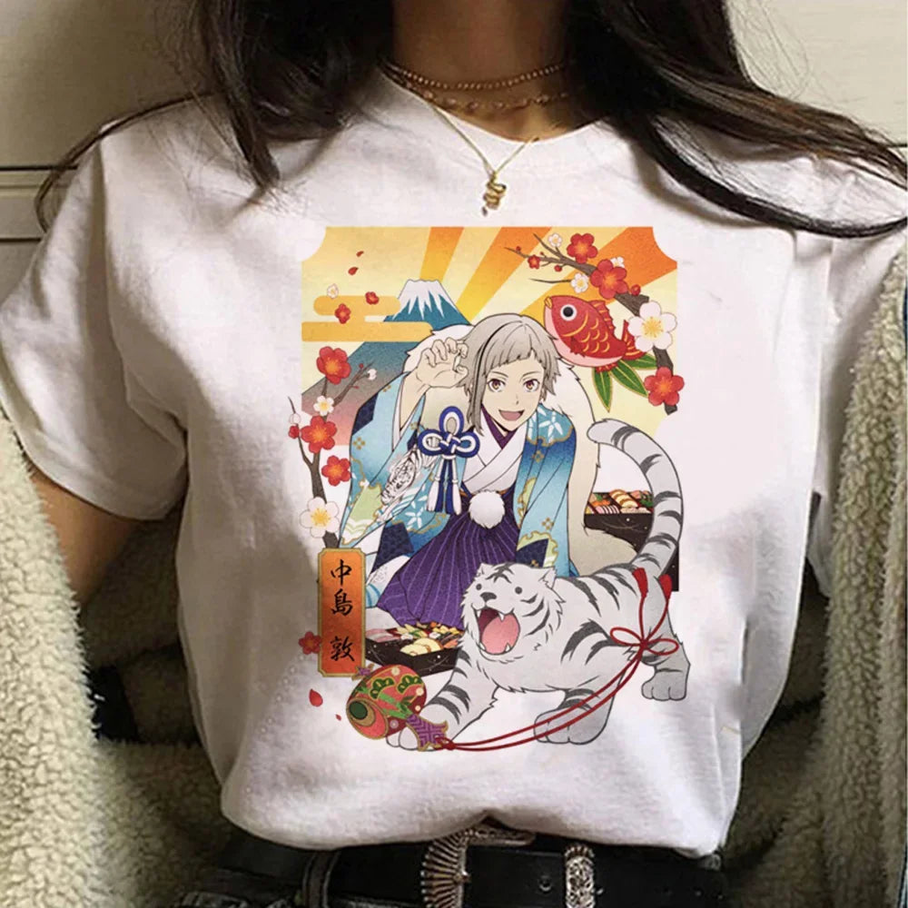 Dazai Comic T-Shirt for Women - Summer Streetwear Y2K Graphic Tee