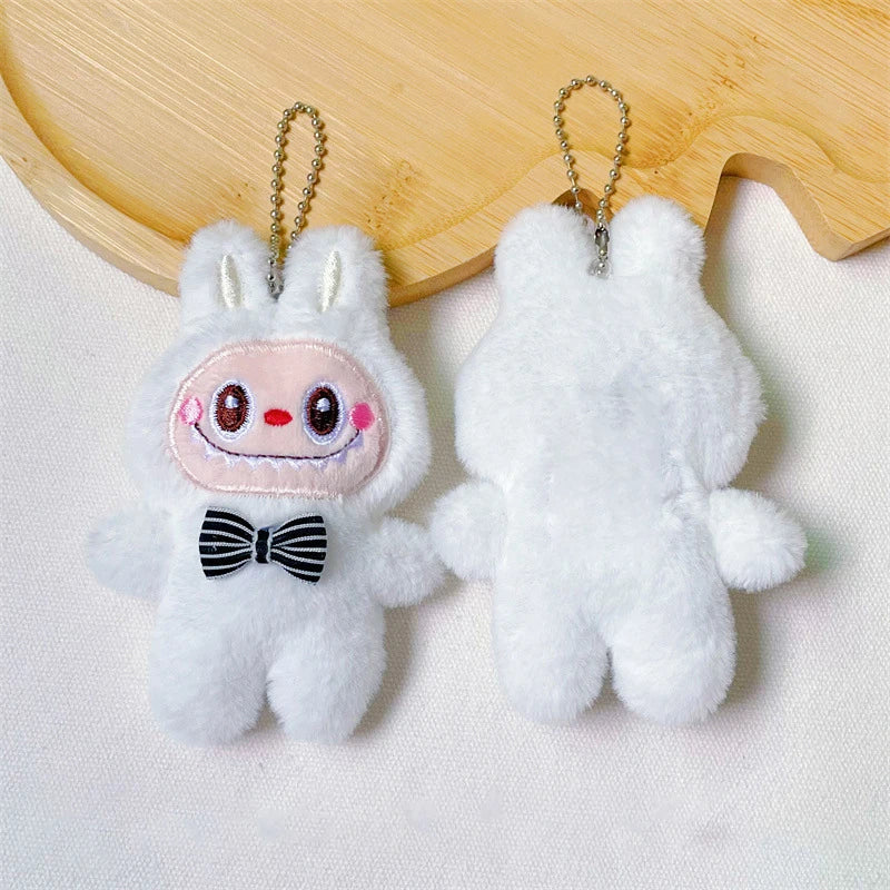 Kawaii Cartoon Labubu Plush Keychain Doll Cute Anime Pendant for Girls Birthday Gifts and Backpack Accessories