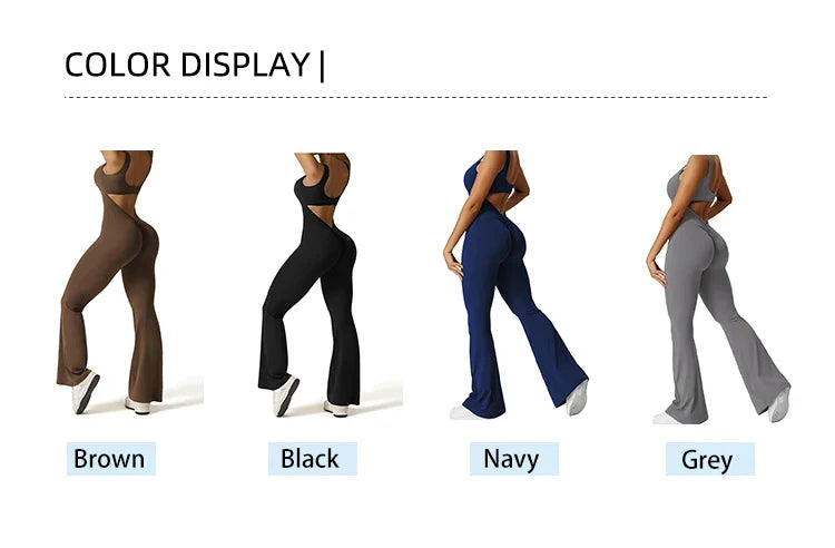 Slim Fit Backless Bodysuit for Women Hip Lift Pullover Sexy Sports and Yoga Wear