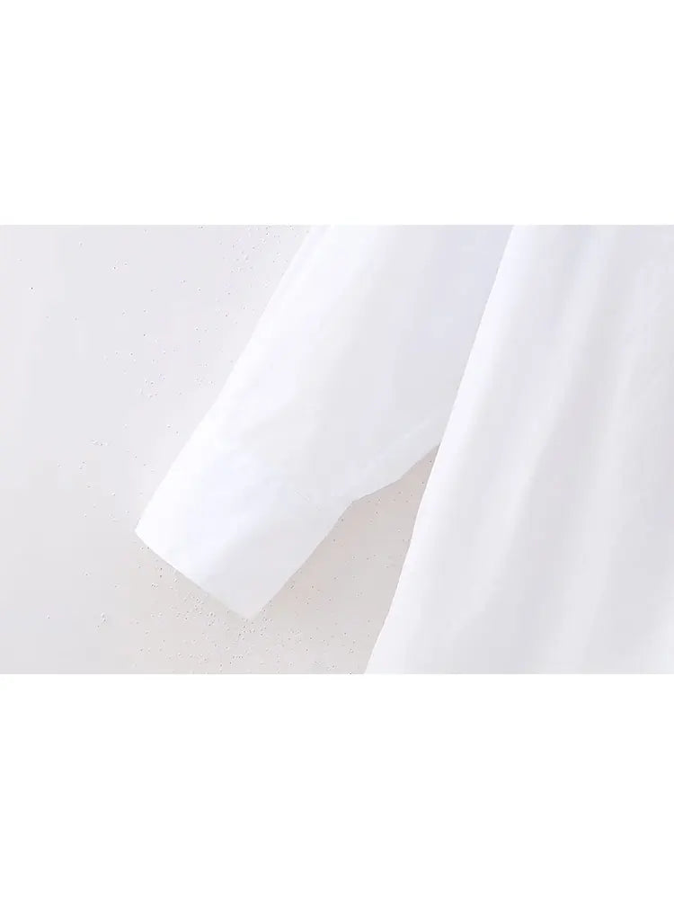 Women's Casual Lapel Collar Single Breasted Blouse with Pockets and Rivet Detail Long Sleeve Shirt