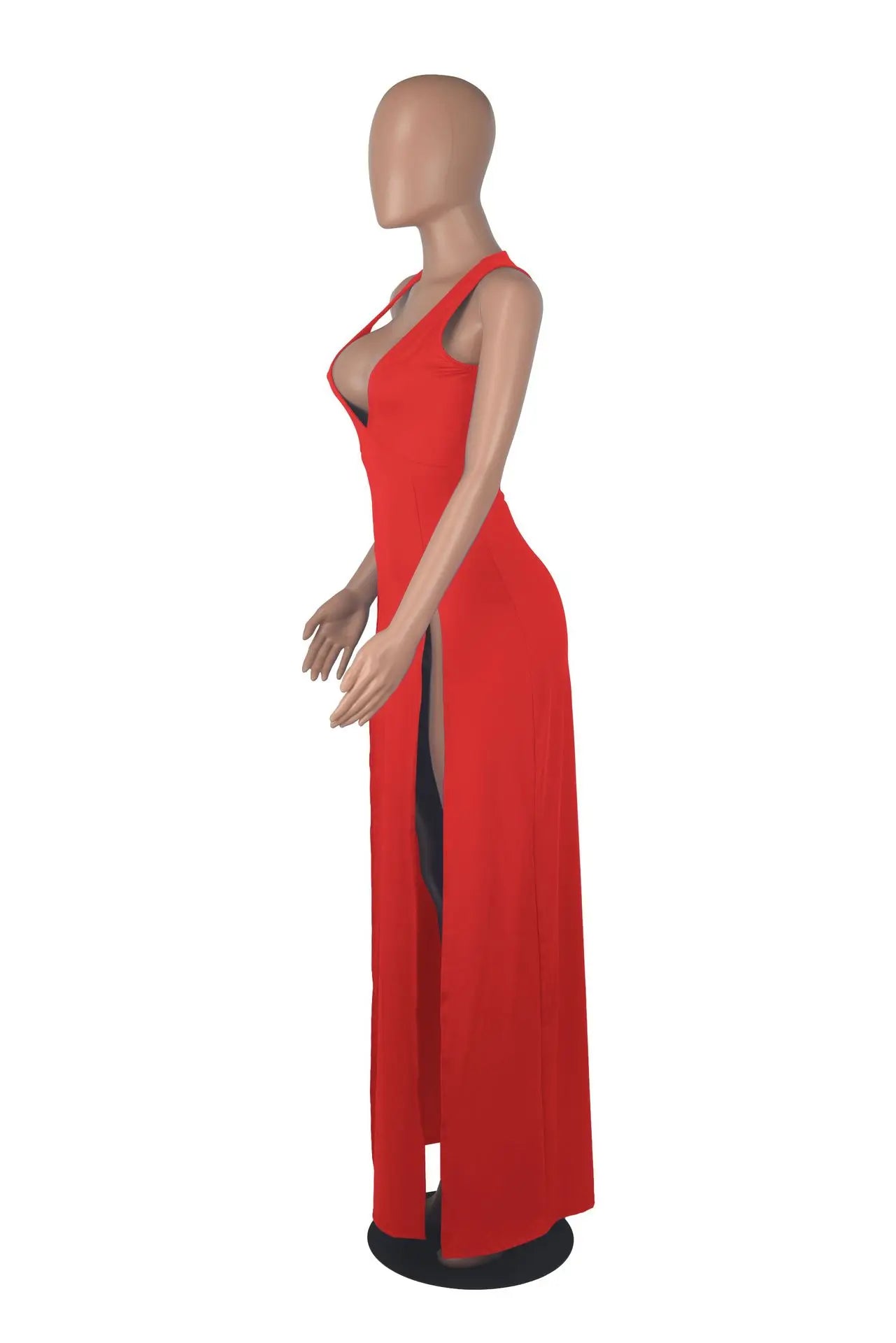 Backless V Neck Maxi Dress for Elegant Party Night