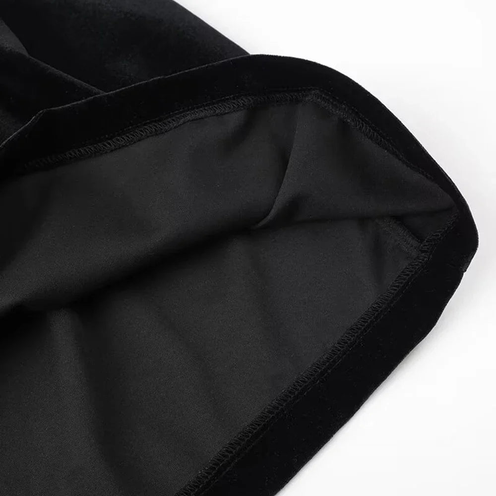 Beaded Mini Dress With Plunge Neckline And Long Sleeve