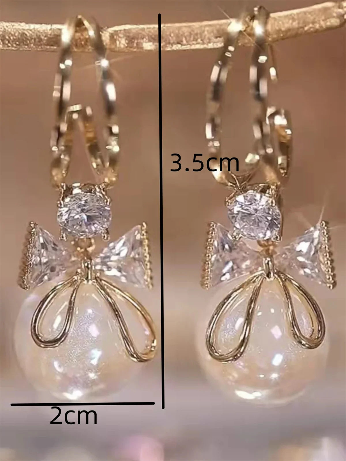 2PC Women's Trendy Bow Earrings Set for Outdoor Travel and Festival Celebrations