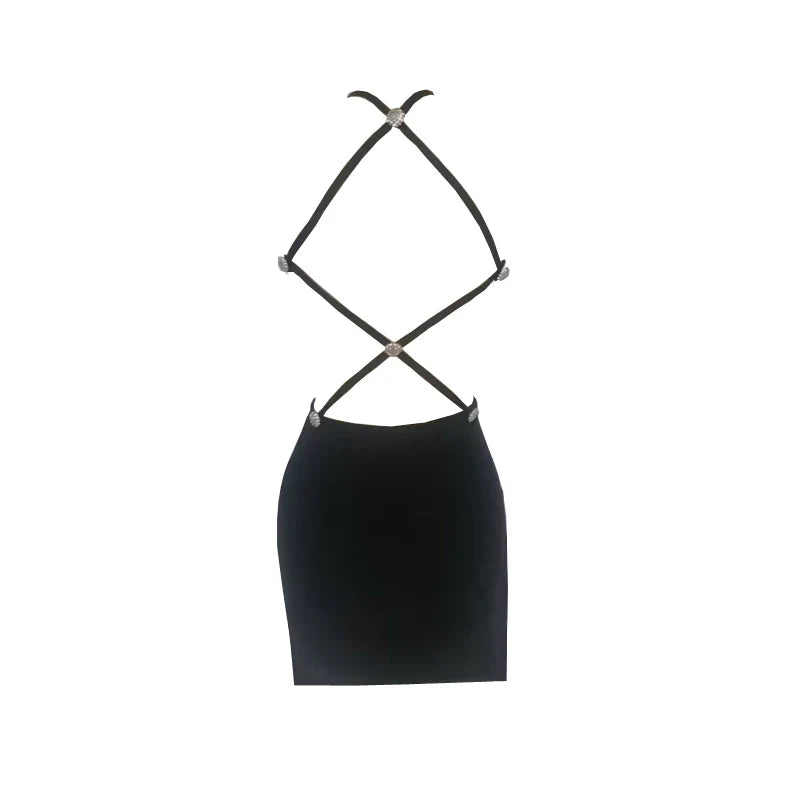 Backless Bodycon Dress Hollow Bandage Sleeveless Clubwear