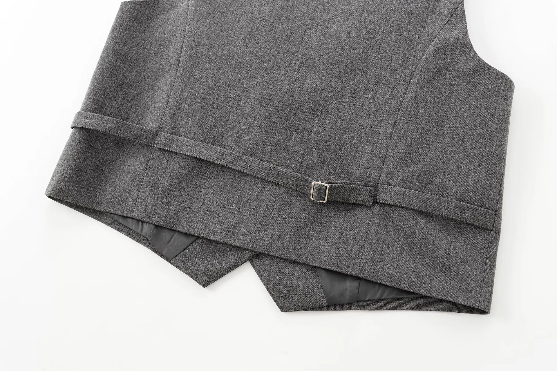 Women Slim-Fit Suit Vest and Trousers Set Vintage V-Neck Sleeveless Chic Summer Outfit