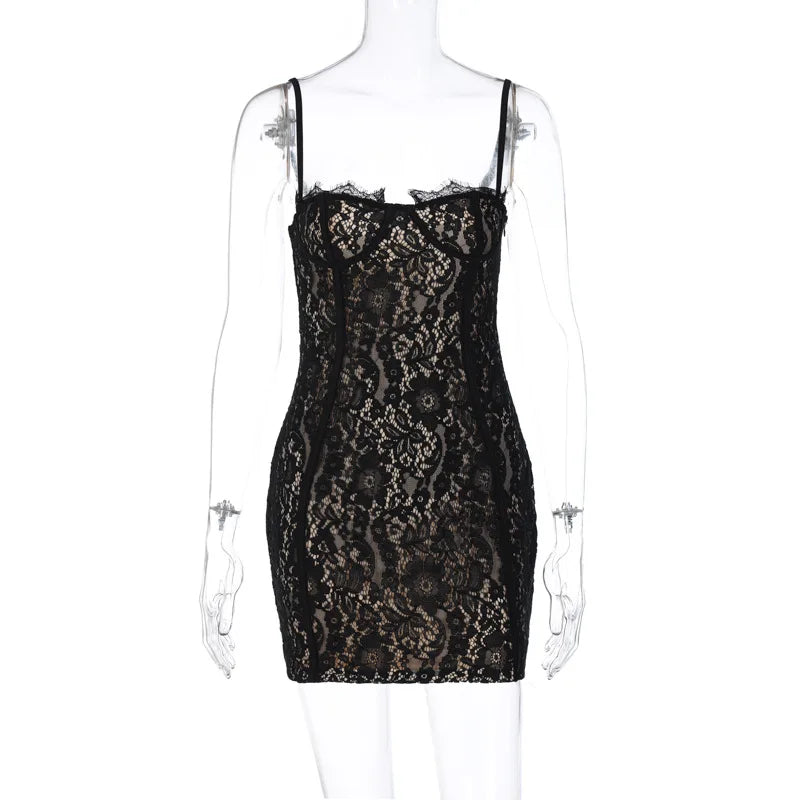 Women Black Bodycon Mini Dress For Party Club Evening