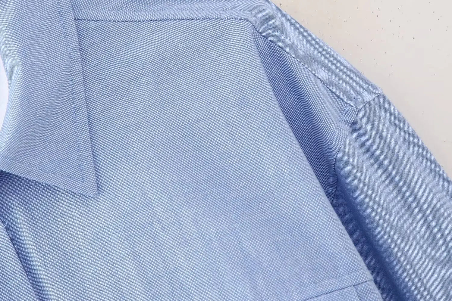 Elegant Patchwork Blouse for Women Long Sleeve Single Breasted Lapel Shirt Chic Short Top