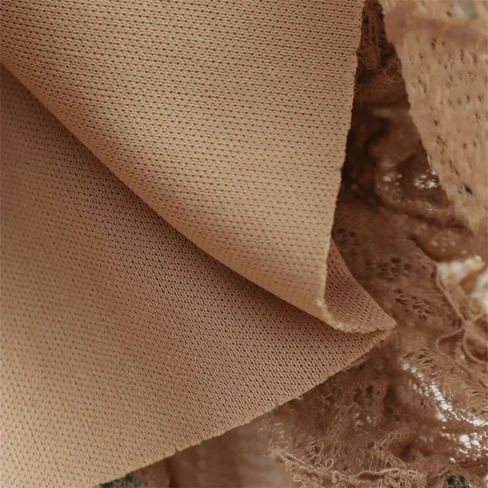 Bright Lace Shoulder Top and High Waist Midi Skirt Set for Women Casual Fashion Summer Outfit