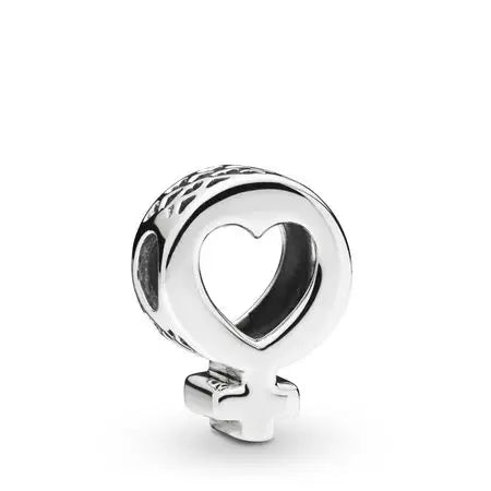 925 Sterling Silver Family Tree Heart Pendant Beads for DIY Bracelets