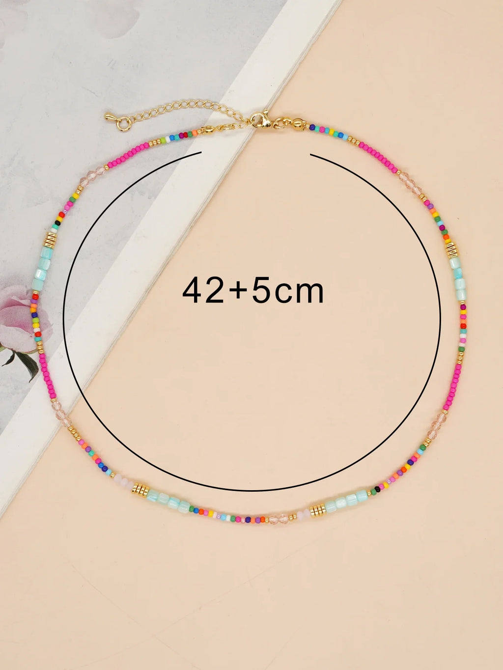 Boho Beaded Necklaces for Women Colorful Summer Bohemian Choker Beach Jewelry