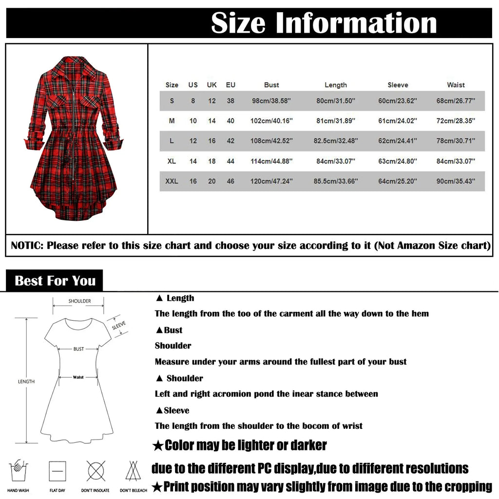 Vintage Plaid Midi Dress For Fall With Zip Up Long Sleeve
