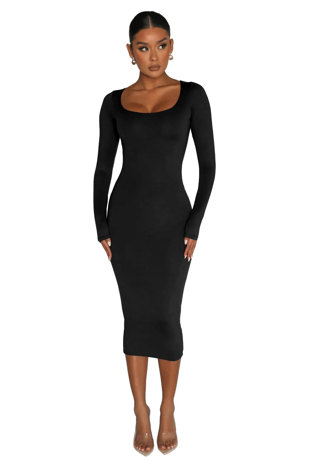 Velvet Bodycon Dress For Women Long Sleeve Party Clubwear