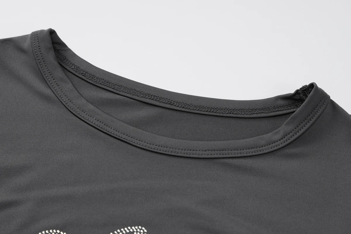 Women's Sexy Casual Two Piece Pants Set with Long Sleeve Letter Print Crop Top and Flare Pants for Streetwear Fashion