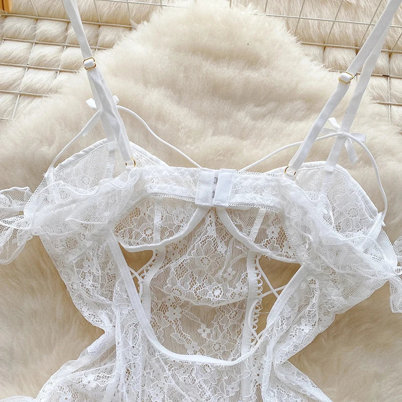 Sexy Lace Cami Bodysuit See Through Playsuit For Women
