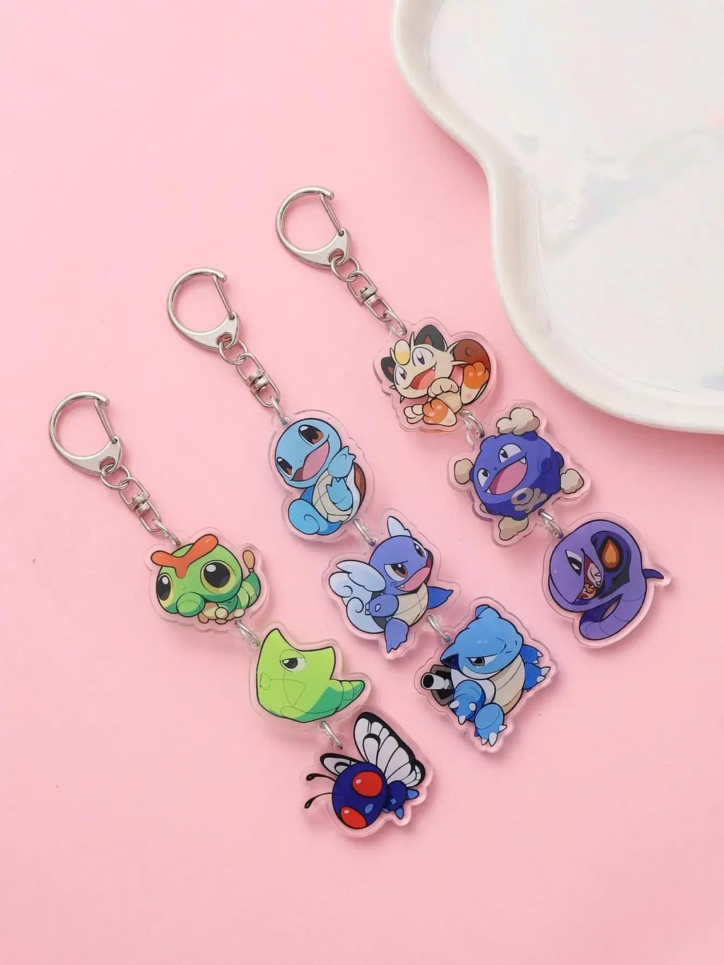 Cute Anime Acrylic Keychain Accessory Cartoon Car Bag Pendant Gift for Friends Fans