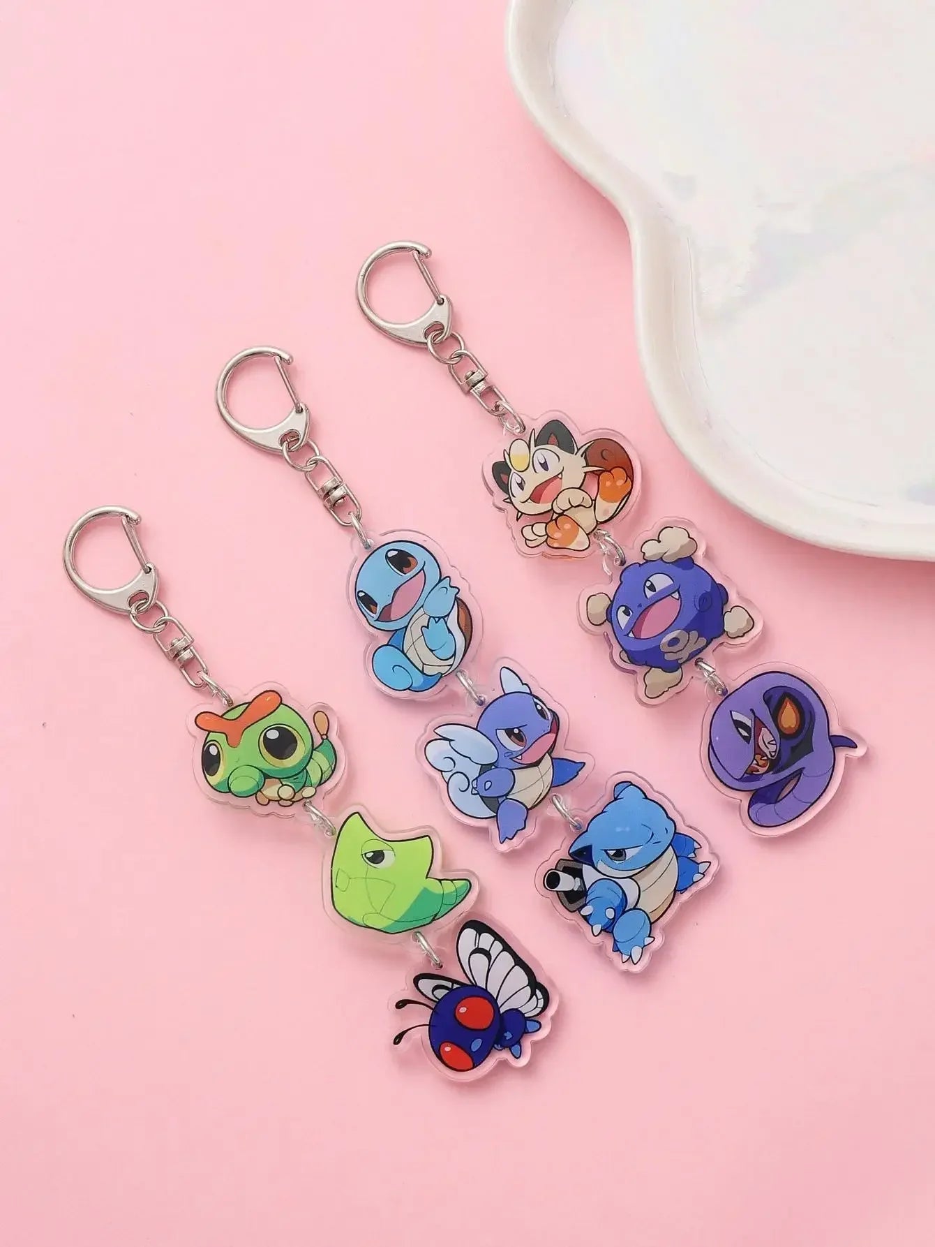 Cute Anime Acrylic Keychain Accessory Cartoon Car Bag Pendant Gift for Friends Fans
