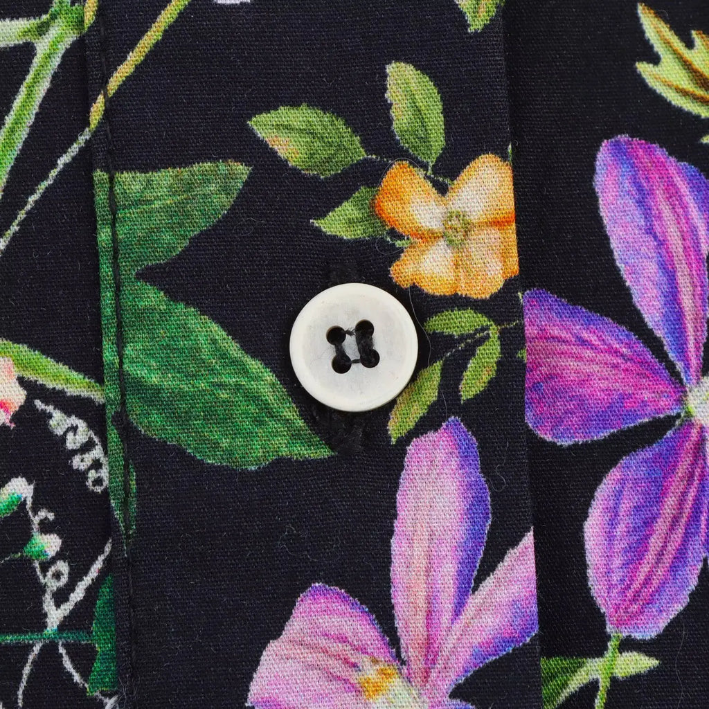 Floral Midi Dress For Women Slim Fit Poplin Summer Chic