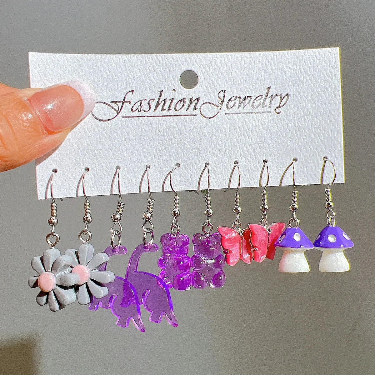 Cute Cartoon Food Fruit Drink Earrings Set for Women Fun Resin Jewelry Gift