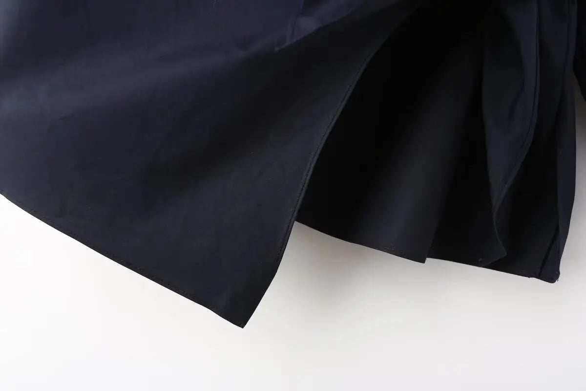 Autumn Women Two-Piece Set Poplin Single Breasted Shirt with High Waist Long Pants Casual Outfit