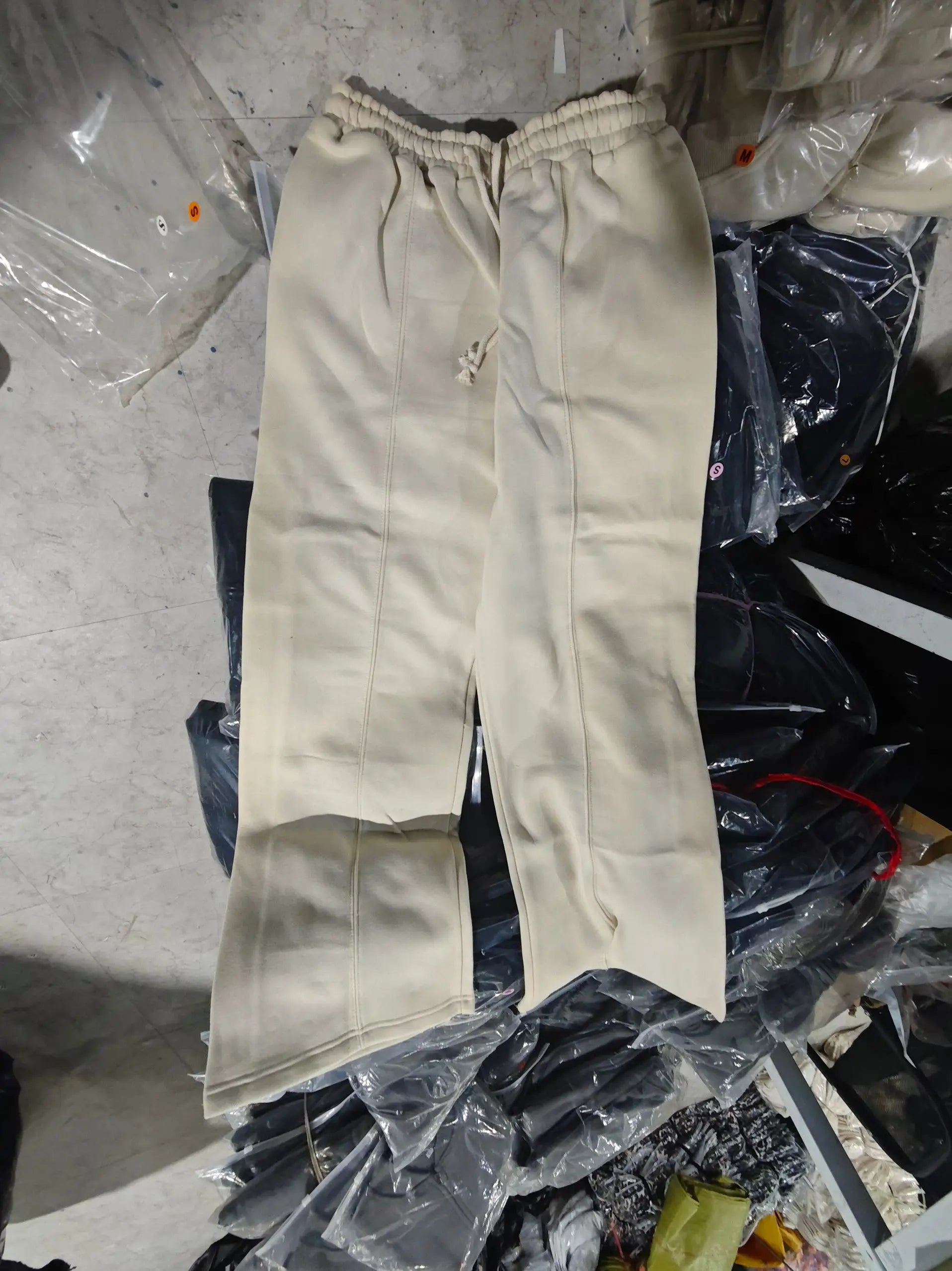 Autumn Women's Thick Hoodie Coat with Drawstring High Waist Loose Casual Pants Set Soft Fleece Lined Streetwear