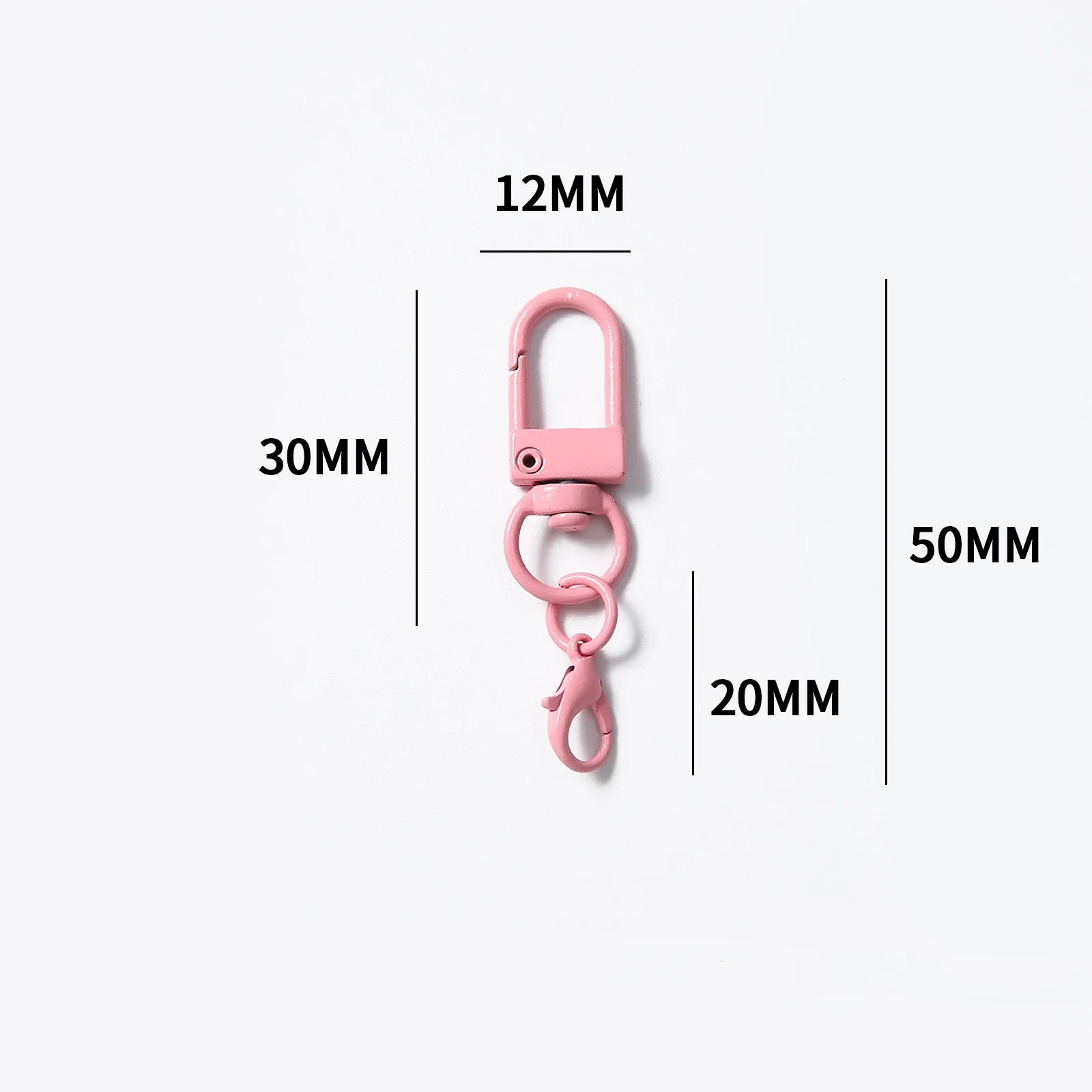 Colorful Carabiner Clasp Key Chain Rotating Keyrings for DIY Key Chain Bags and Pendants Accessories 10 50 100 Pcs Set