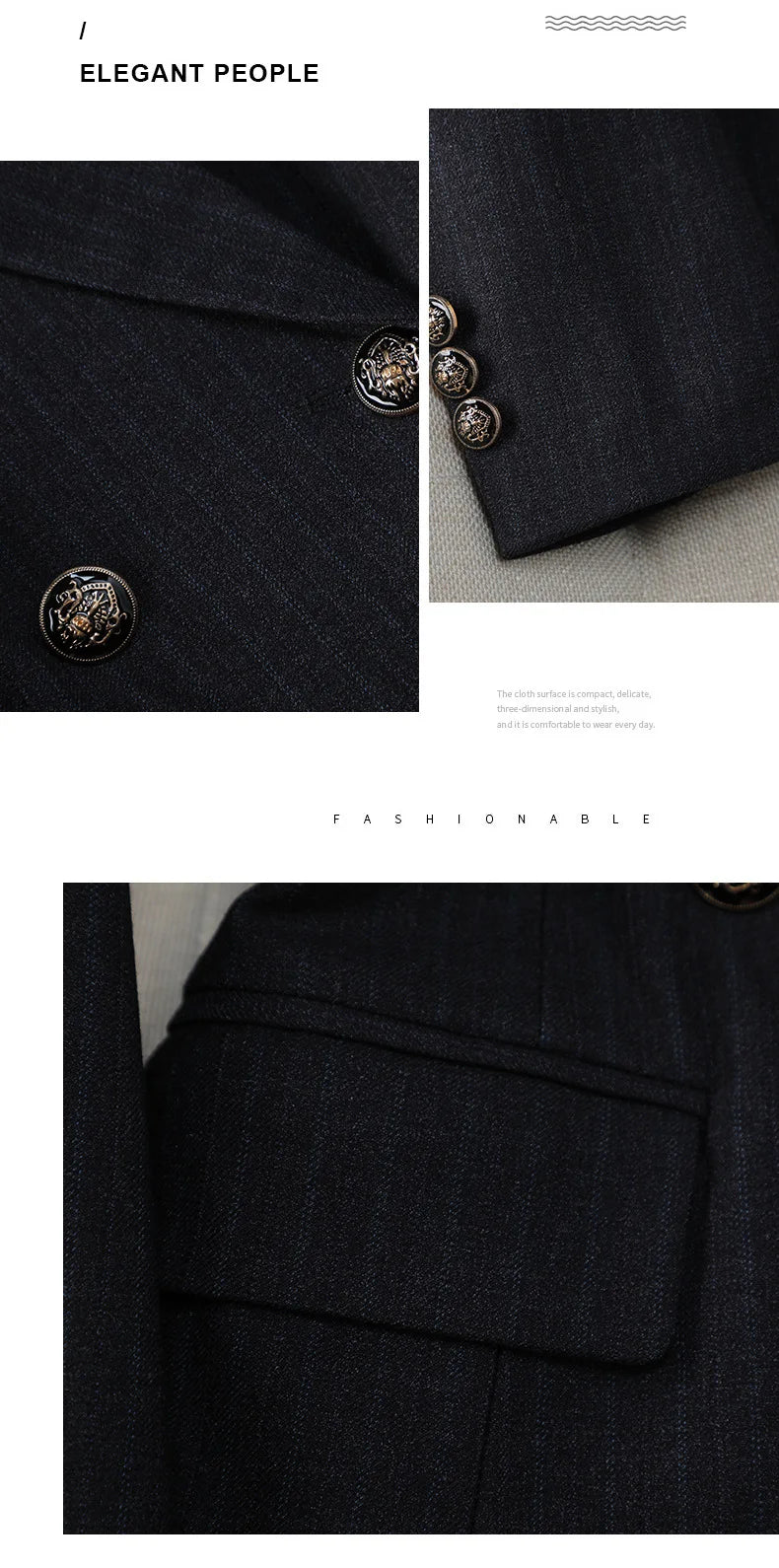 Stylish Women's Blue Blazer for Interviews and Workwear High-End Pant Suit for Career Professionals and College Students Elegant Hotel Manager Jacket