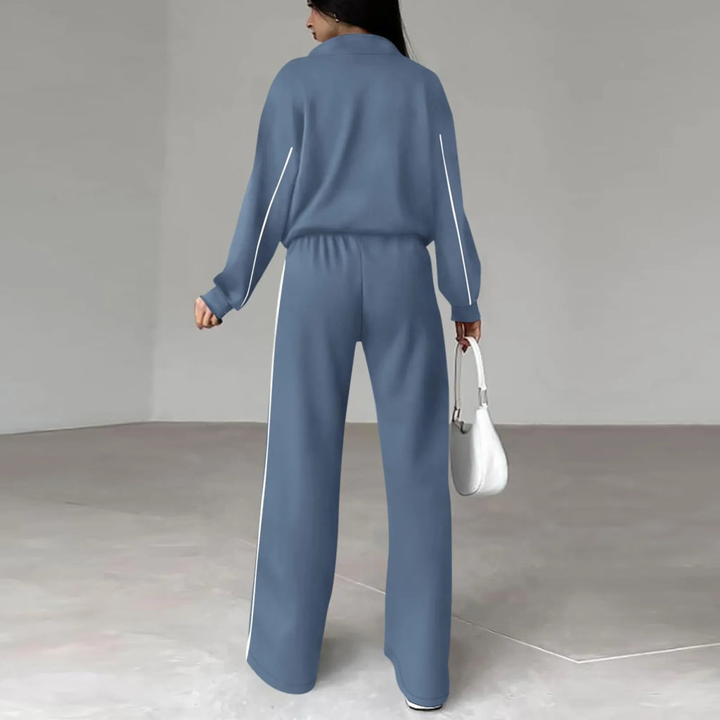 Women's Two Piece Jogger Sweatsuit Set with Long Sleeve Sweatshirt and Jogger Pants