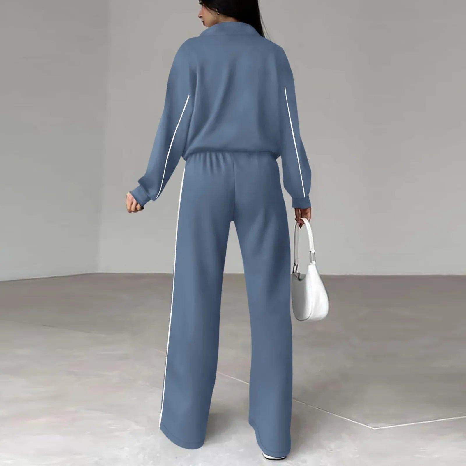 Women's Two Piece Jogger Sweatsuit Set with Long Sleeve Sweatshirt and Jogger Pants