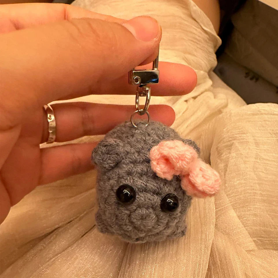 Cute Hamster Violin Song Plush Keychain Bag Charm Funny Gift for Girlfriend