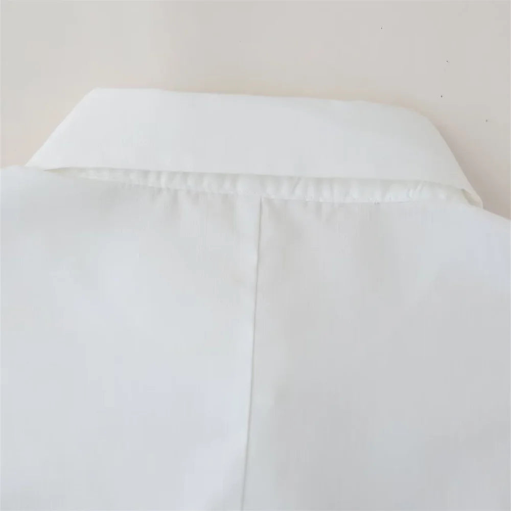 Casual Women's Long Sleeve Shirt Top with Bead Embroidery Loose Fit Relaxed Stylish Versatile Fashion Blouse