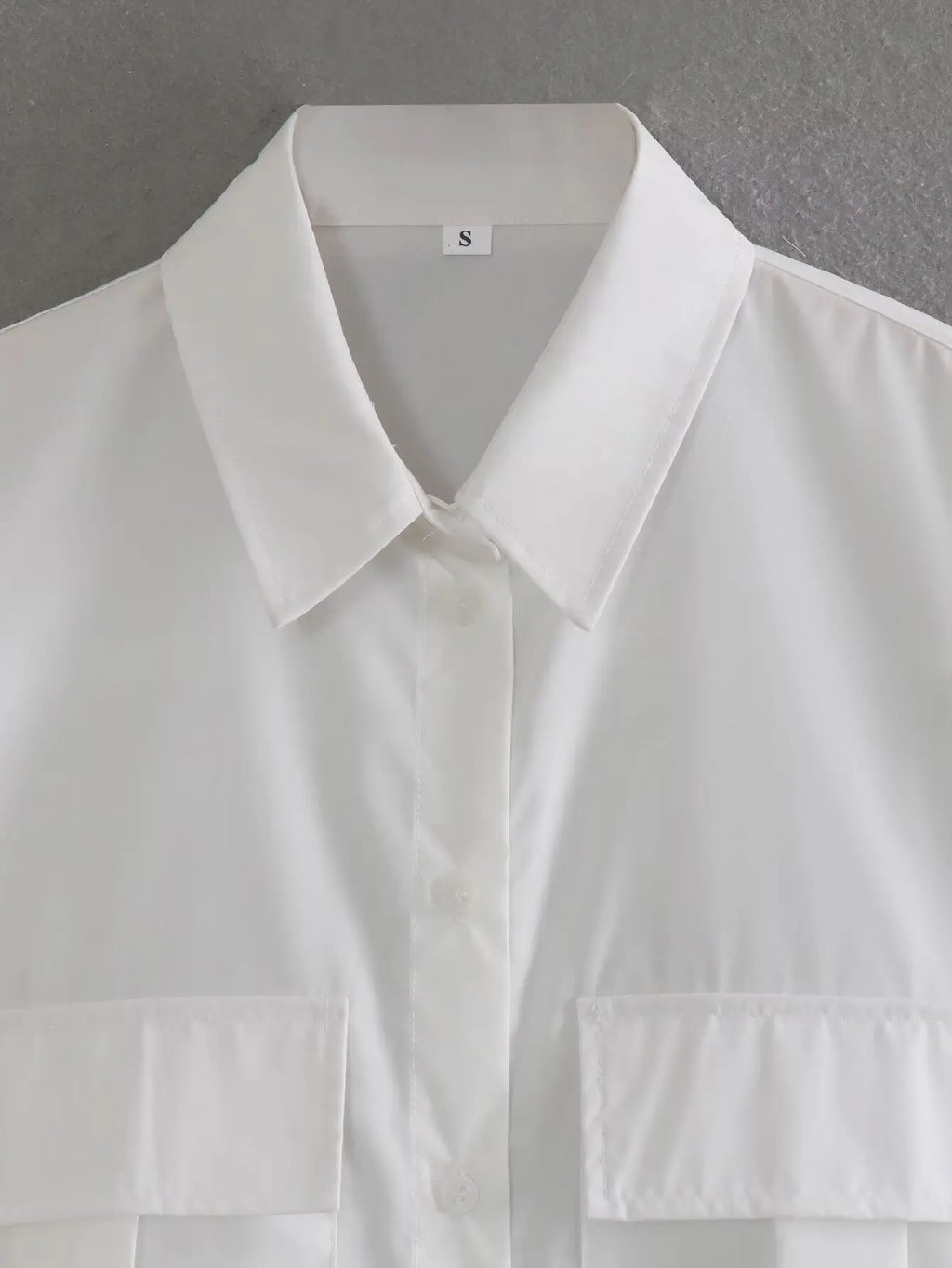 Women's Casual Long Sleeve Solid Blouse with Pockets Loose Fit Versatile Office Shirt Top