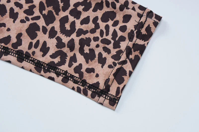 Leopard Print Halter Backless Slip Sexy Bodycon Jumpsuit Casual Streetwear Festival Romper for Women