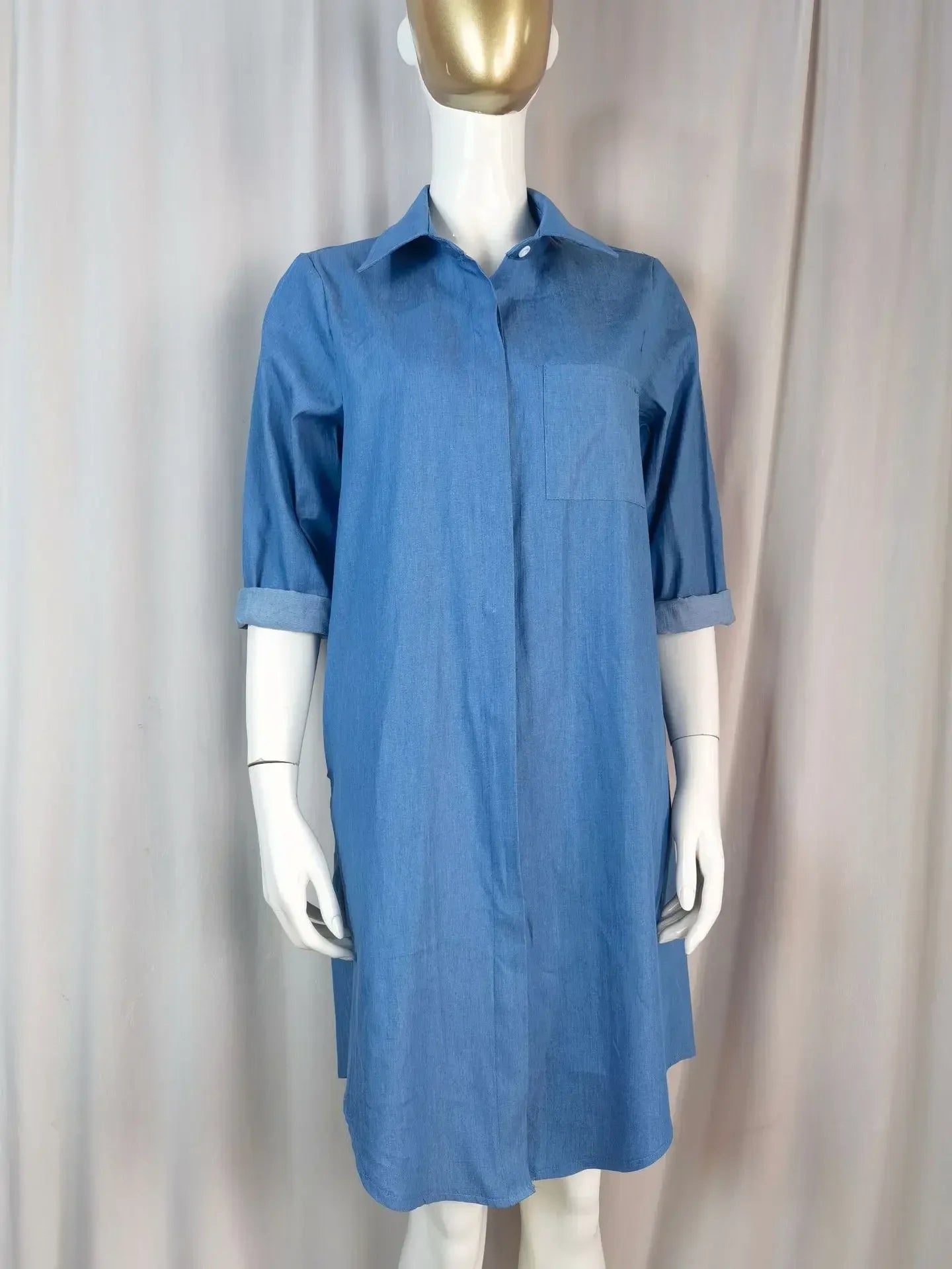 Cowboy Style Long Sleeve Black Dress For Women Retro Chic