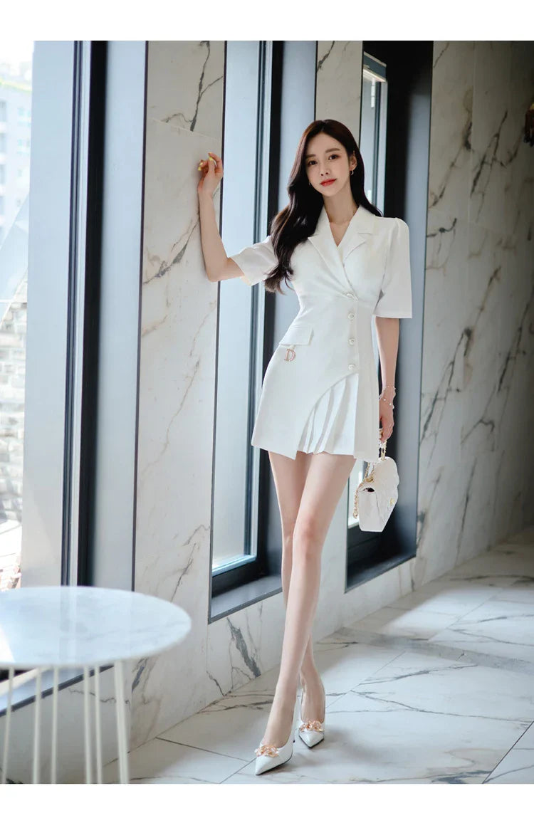 Women's Office Pencil Dress Short Sleeve Sheath Bodycon