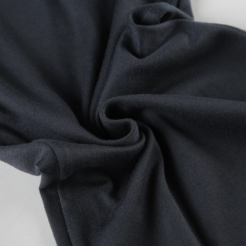 Chic Casual V-Neck Tops and Drawstring Full Length Pants Women's Slim Outfit Set