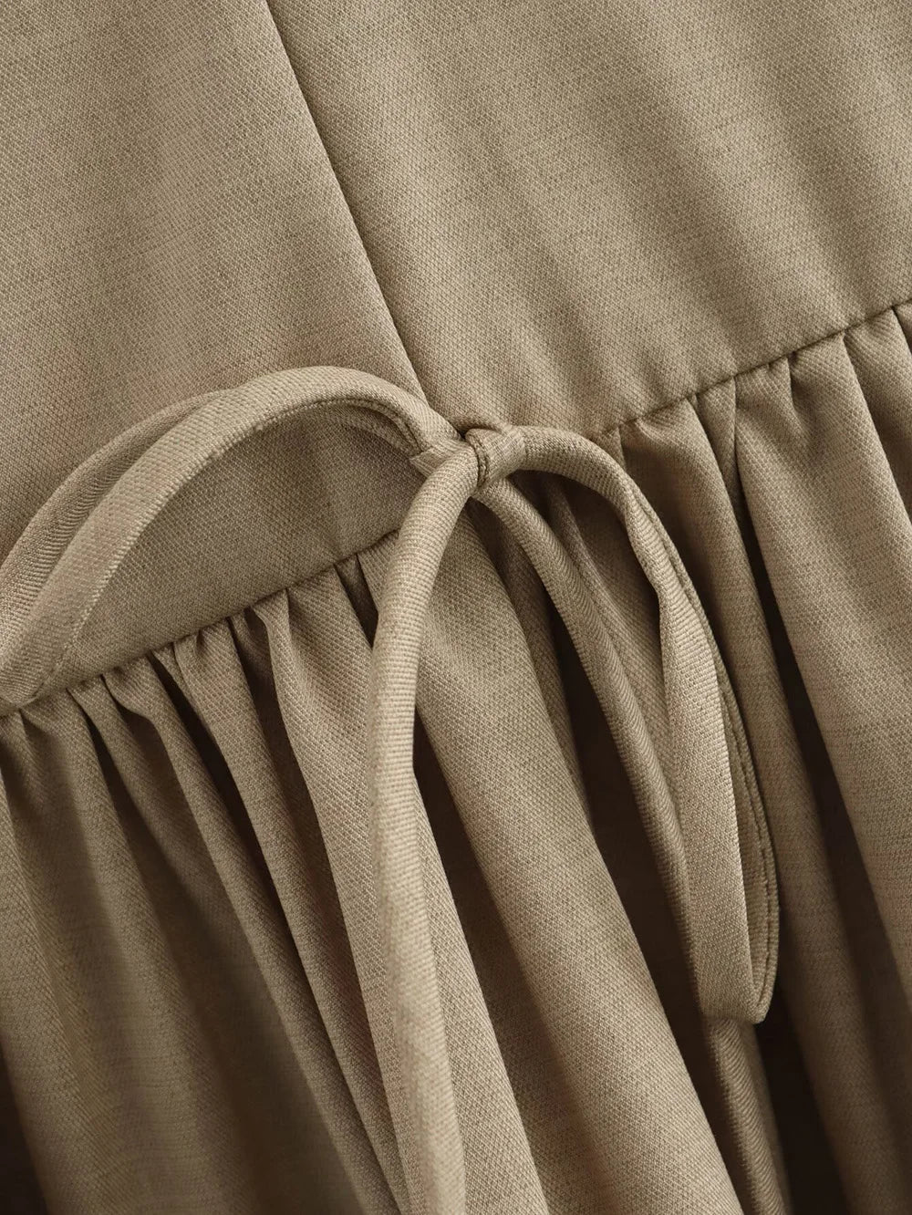 Bow Embellished Sleeveless Pleated Patchwork Dress Women