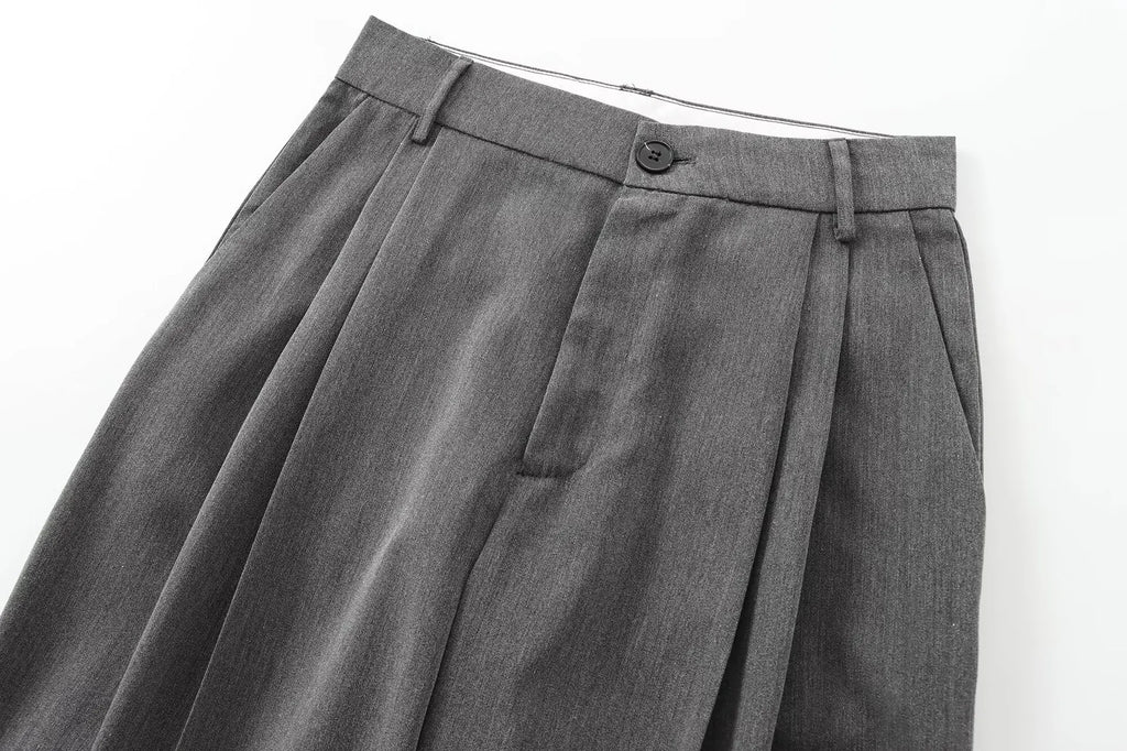 Women Slim-Fit Suit Vest and Trousers Set Vintage V-Neck Sleeveless Chic Summer Outfit