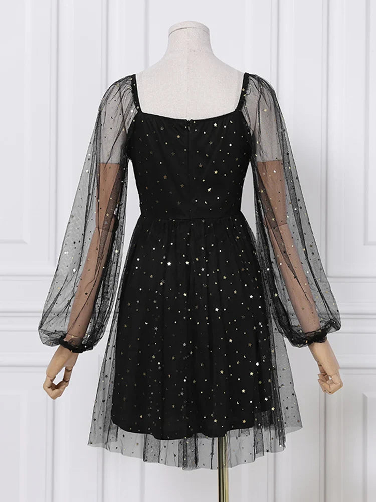 Elegant Lace Patchwork Knee Length Casual Dress For Women